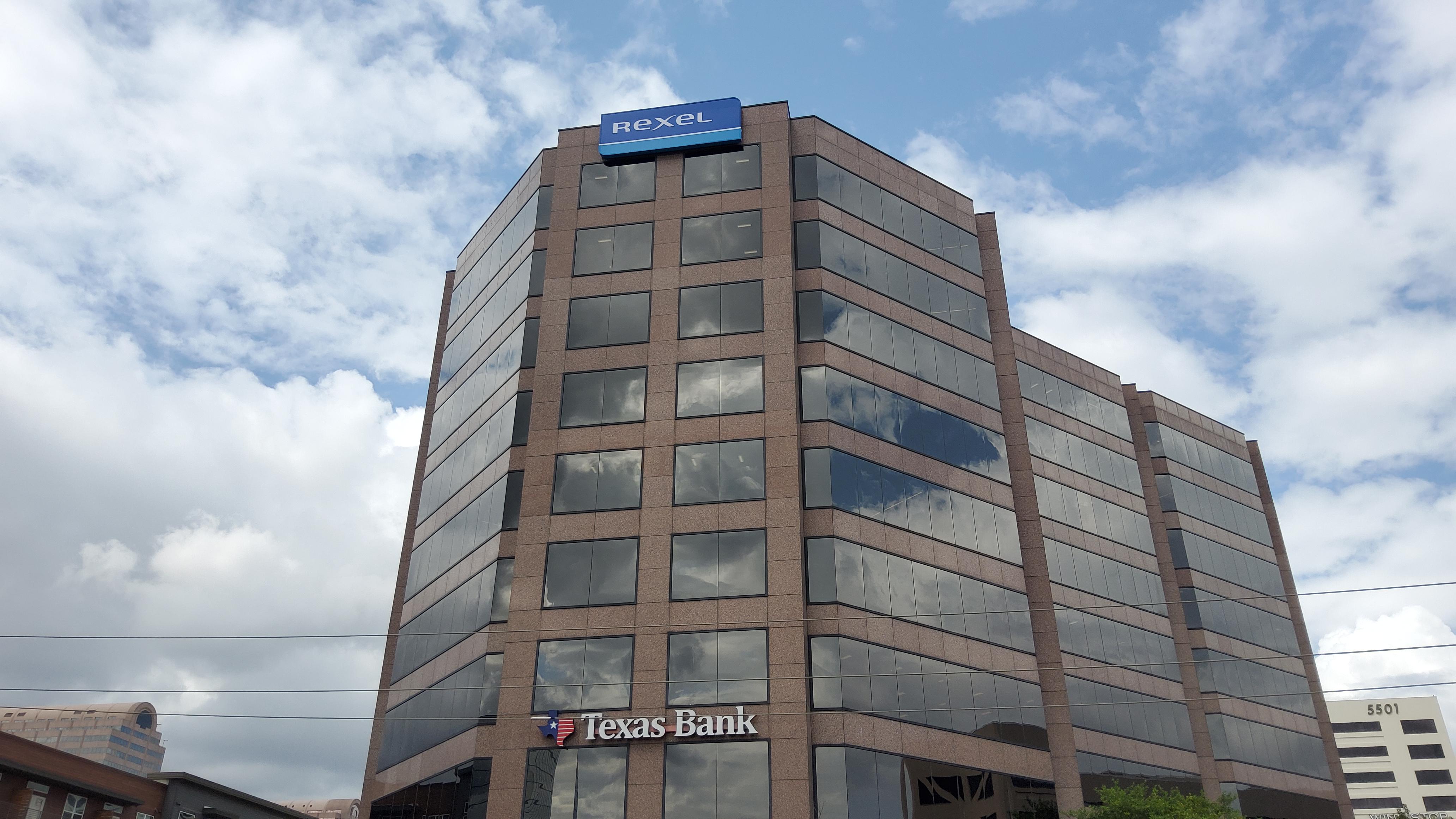 Exterior photo of Rexel Headquarters in Dallas, Texas.