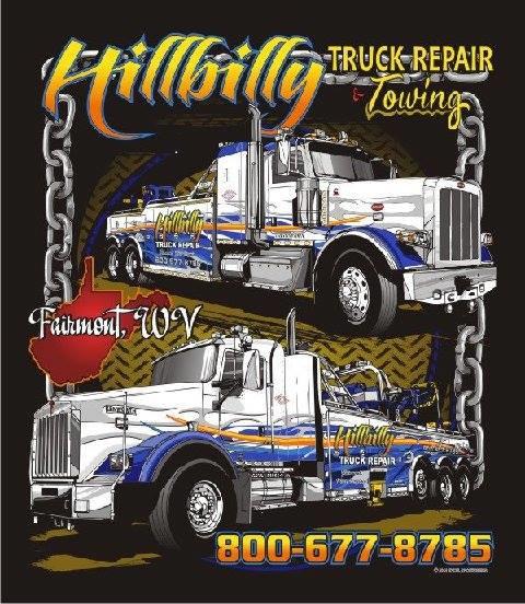Hillbilly Truck Repair and Towing | (800) 677-8785 | Fairmont | 
Commercial Truck Towing | Police Impounds | Private Property Impound (Non-Consensual Towing) | Wide Loads Transportation | Loadshifts | Compressors Movers | Excavators Movers | Bull Dozers Movers | Boom Lifts Movers | Auto Transports | Dually Towing | Flatbed Towing | School Bus Towing | Wrecker Towing | Box Truck Towing | Heavy Duty Towing | Light Duty Towing | Medium Duty Towing | 24 Hour Towing Service | Motorcycle Towing | Limousine Towing | Exotic Car Towing | Tire Service | Tire Changes | Mobile Mechanic | Long Distance Towing