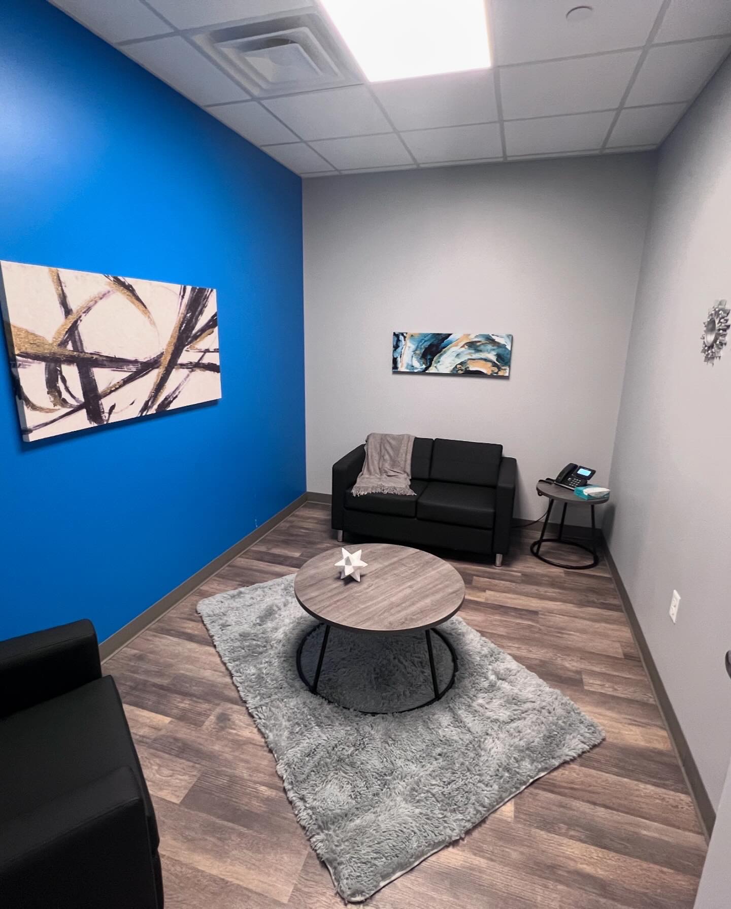 Counseling room of Community Medical Services' New Hope, MN clinic.