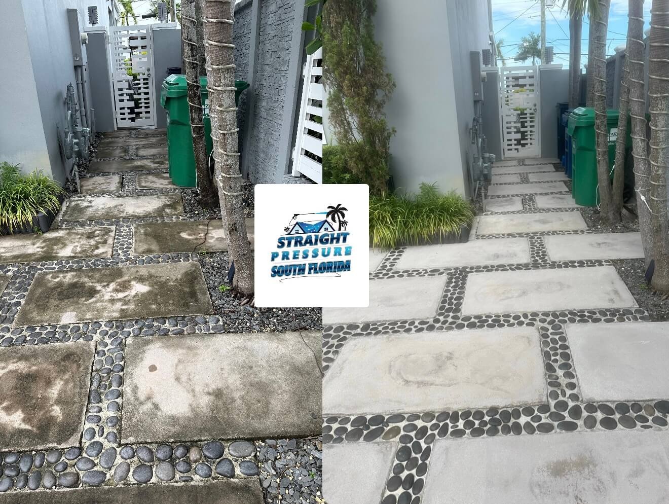 Expert driveway pressure washing and stone restoration in Westchester, Miami, FL. Surface maintenance for a refreshed look by Straight Pressure South Florida.