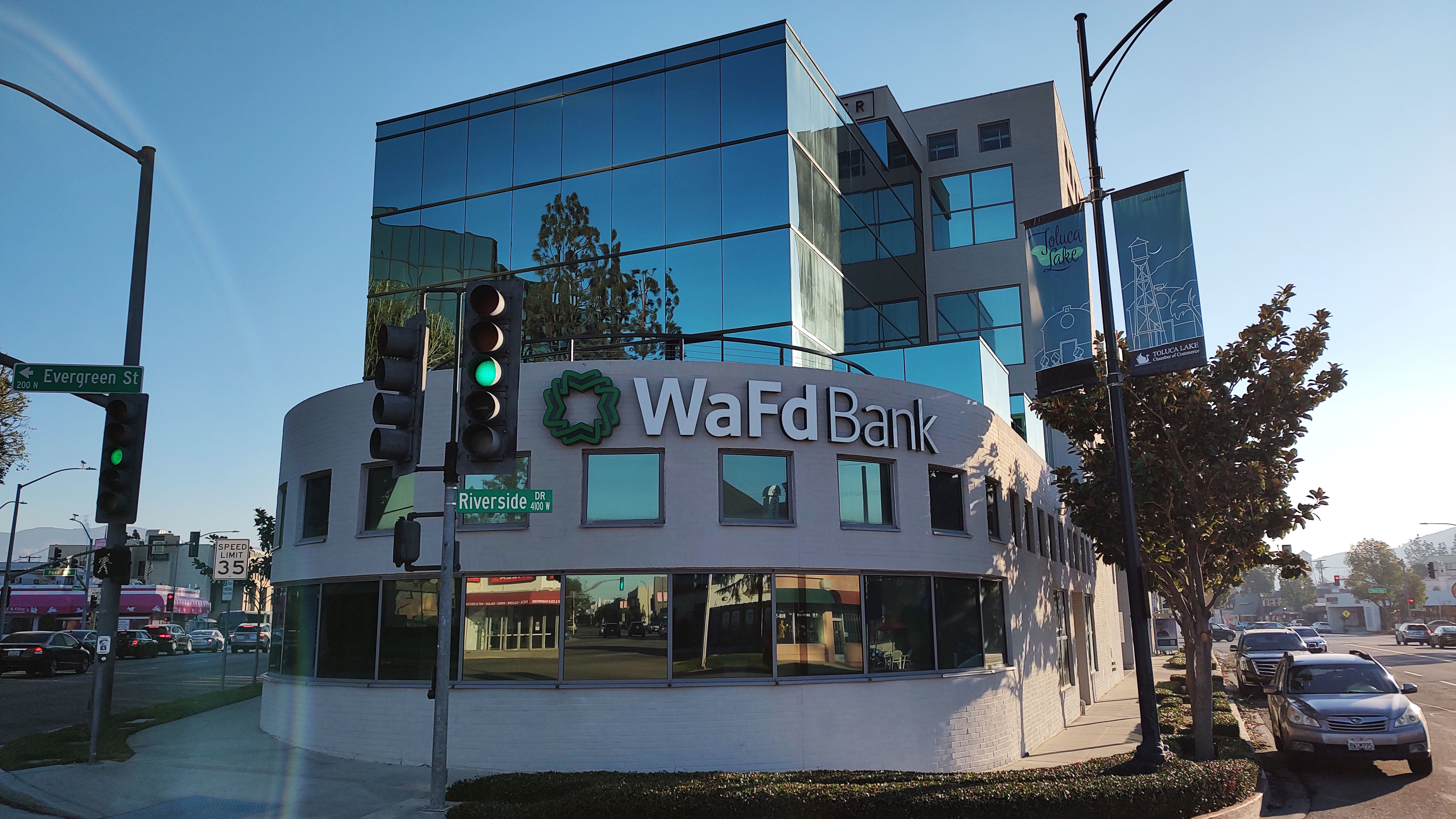 Photo of the WaFd Bank Branch location in Burbank, California. Located at 4100 W Alameda Ave. Ste 104, Burbank, CA  91505