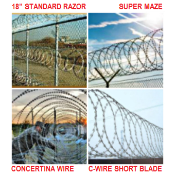 US RAZOR WIRE INSTALLED -US Marine ( Veteran Run & Owned) Logo