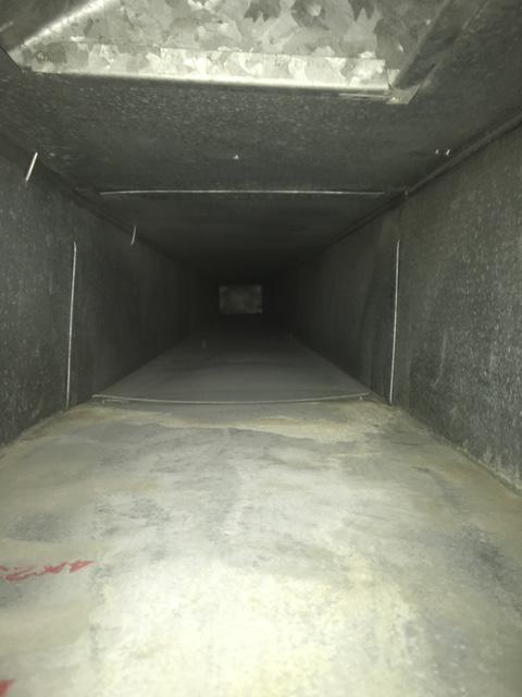 Pictured is an air duct after our expert cleaning. Regular cleanings ensure that you and your family will be breathing in clean, fresh air.