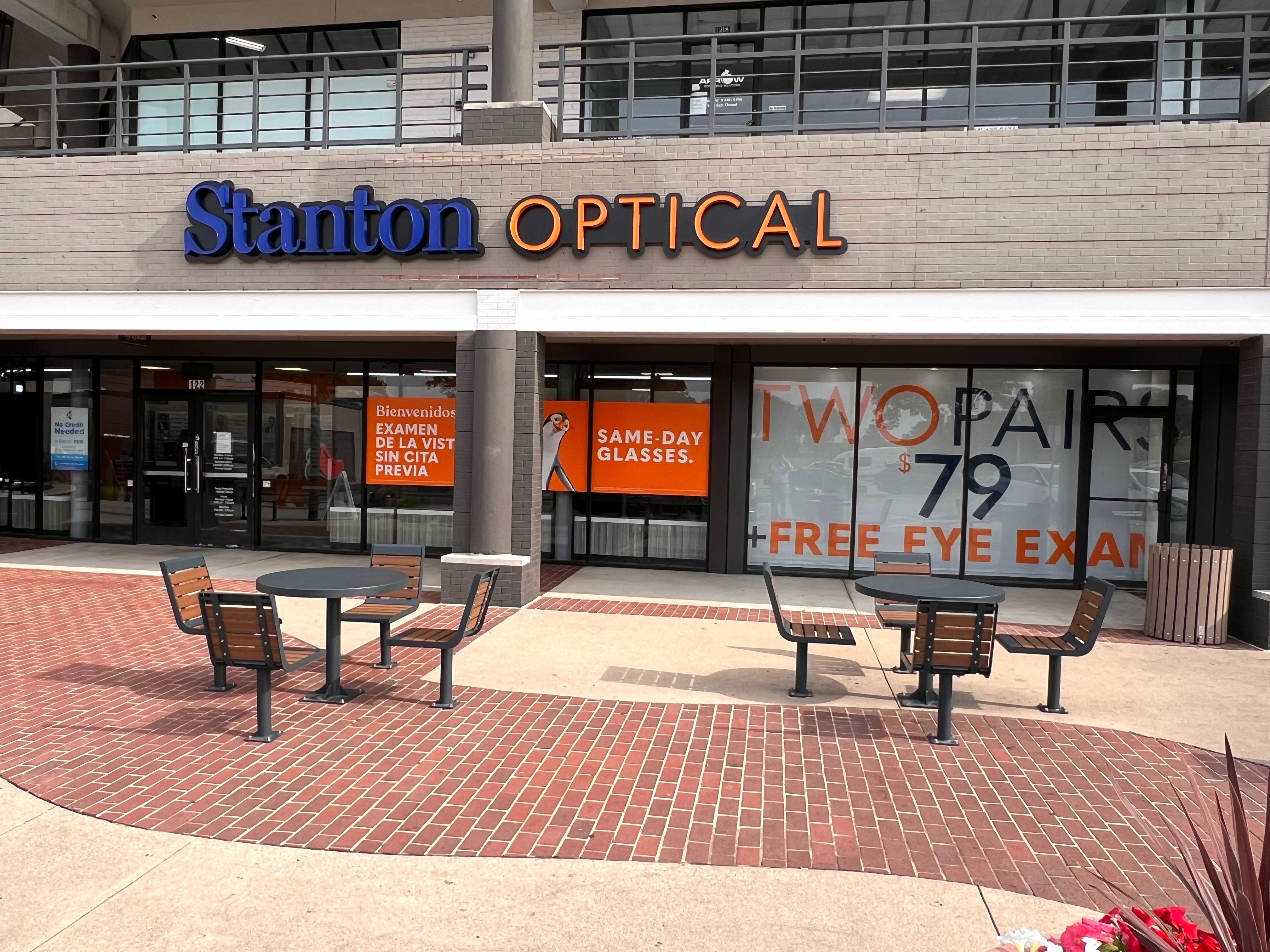 Storefront at Stanton Optical Store Irving TX 75062