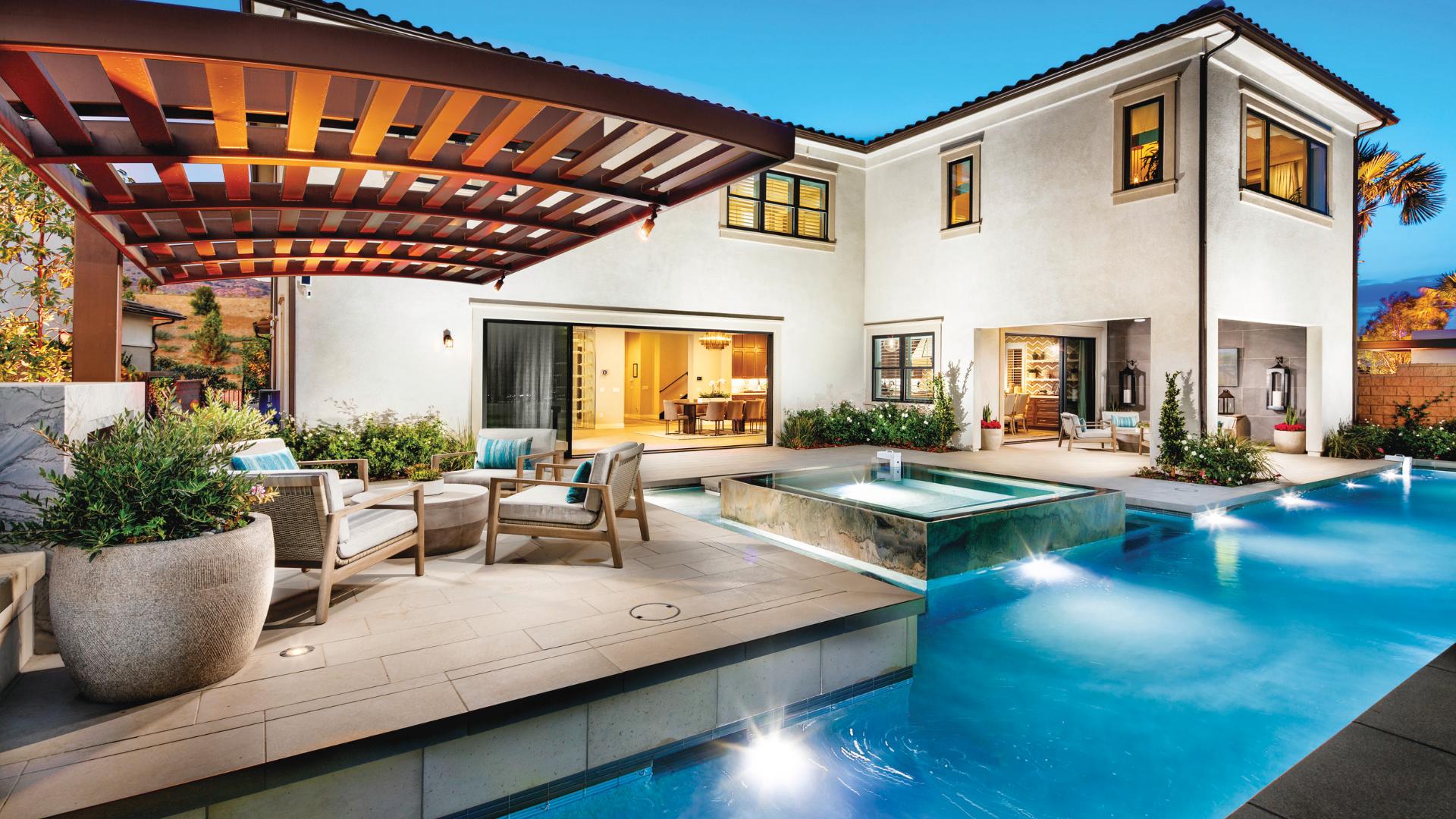 Rear patio entertaining spaces, perfect for Florida living