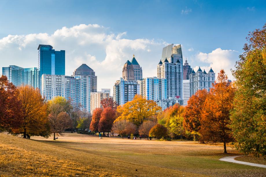 Primary location situated near Piedmont Park with skyline views