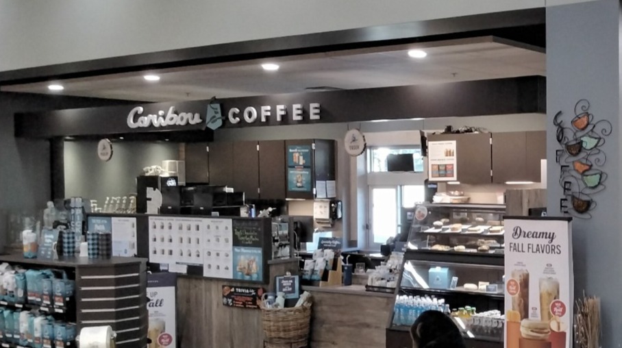 Storefront of the Caribou Coffee at 609 N Spring Street in Beaver Dam