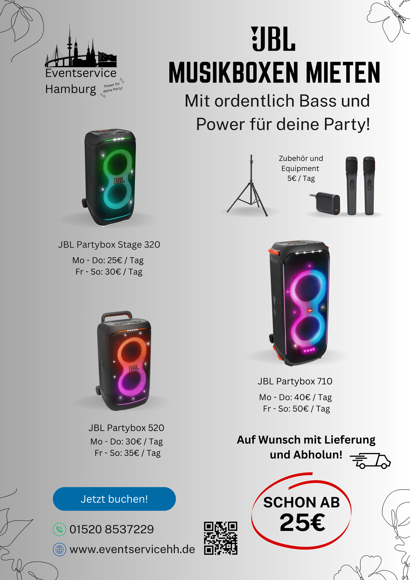 Bilder SOUNDBOKS  JBL Partybox Verleih - Lautsprecher mieten in Hamburg beim Eventservice Hamburg - der Partyverleih
