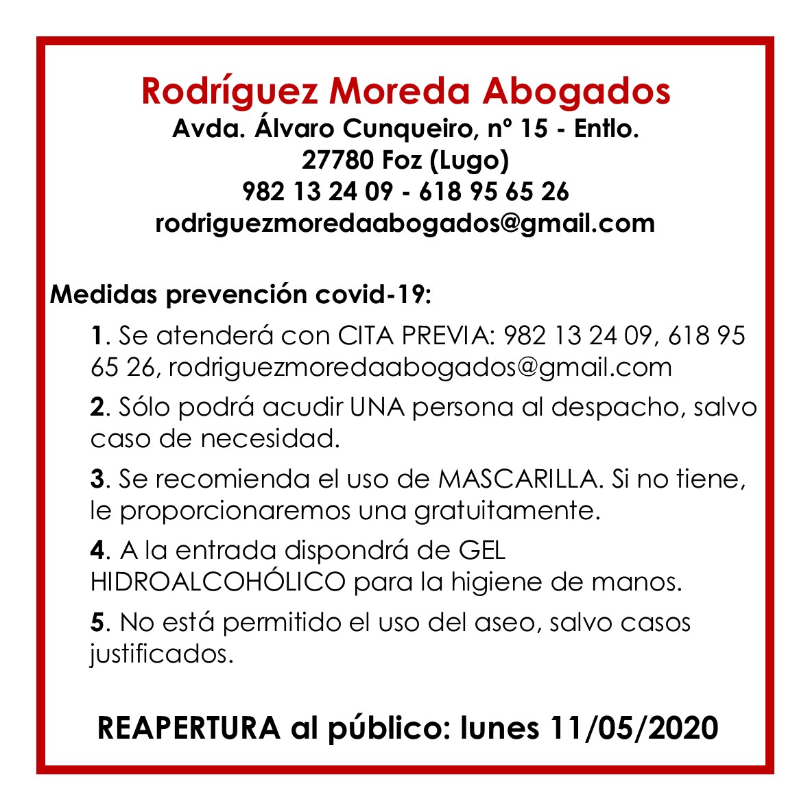 Rodríguez Moreda Abogados Foz