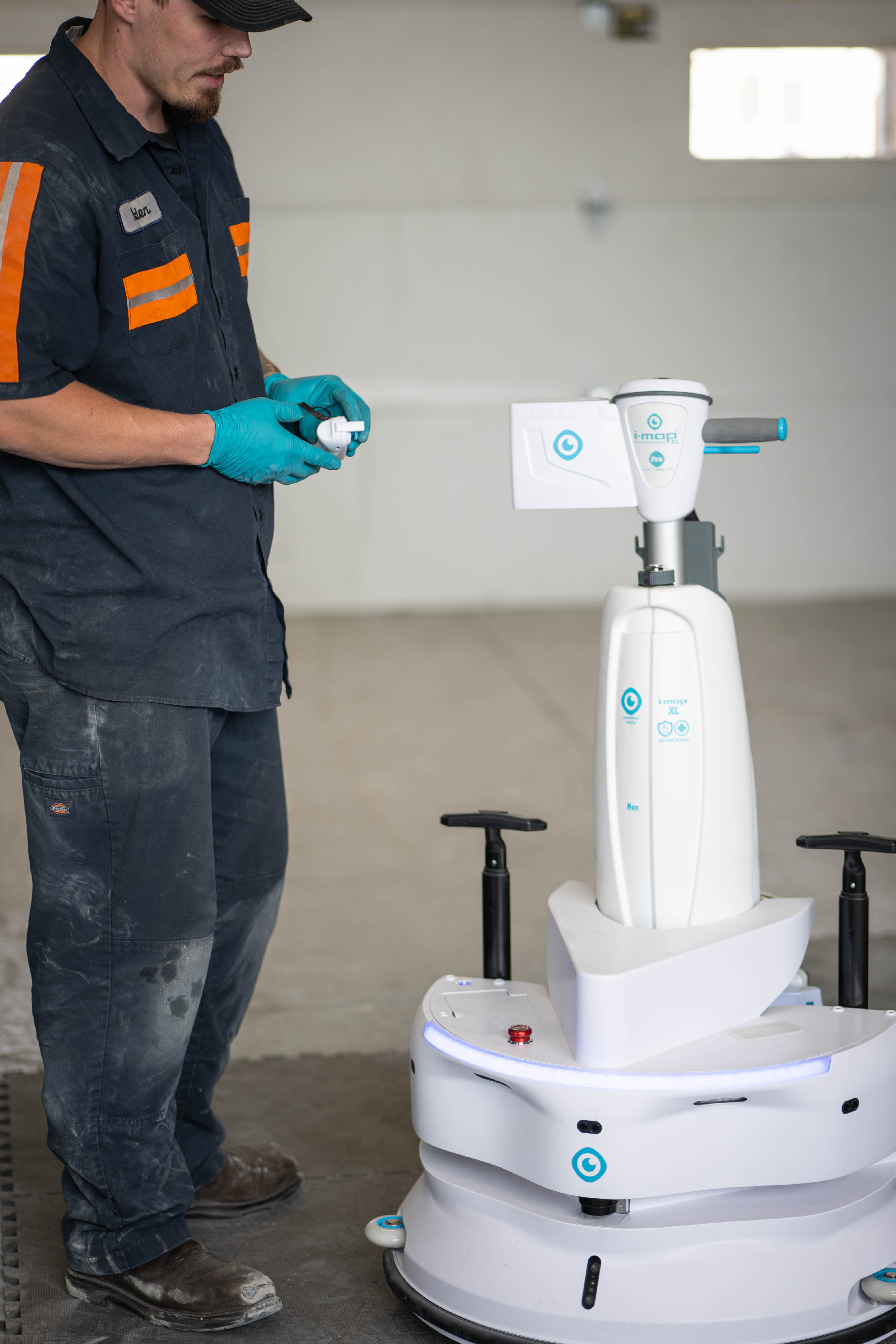 WaySolutions lead technician Kaden inspects components on a cutting-edge i-mop XL autonomous robotic floor scrubber at our Layton repair facility. As commercial facility management shifts toward advanced automated cleaning technology, our local technicians are fully equipped to service, calibrate, and repair the next generation of robotic fleets.