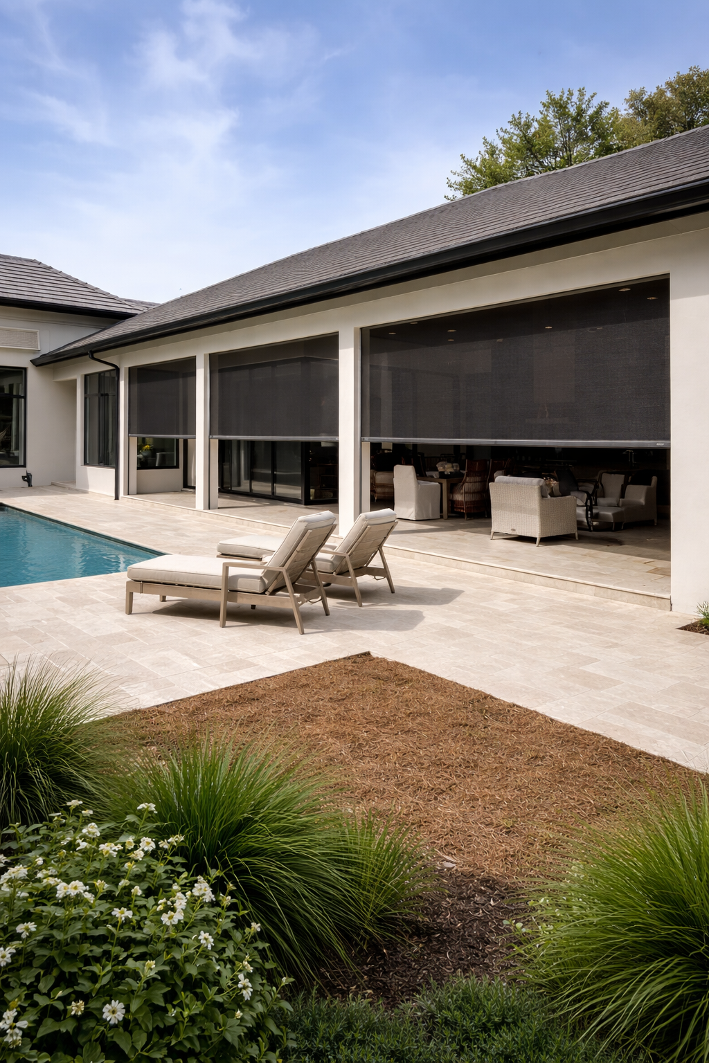 Blinds 
Indoor and Outdoor 
Call us to schedule your FREE estimate at (786) 597-1085. 