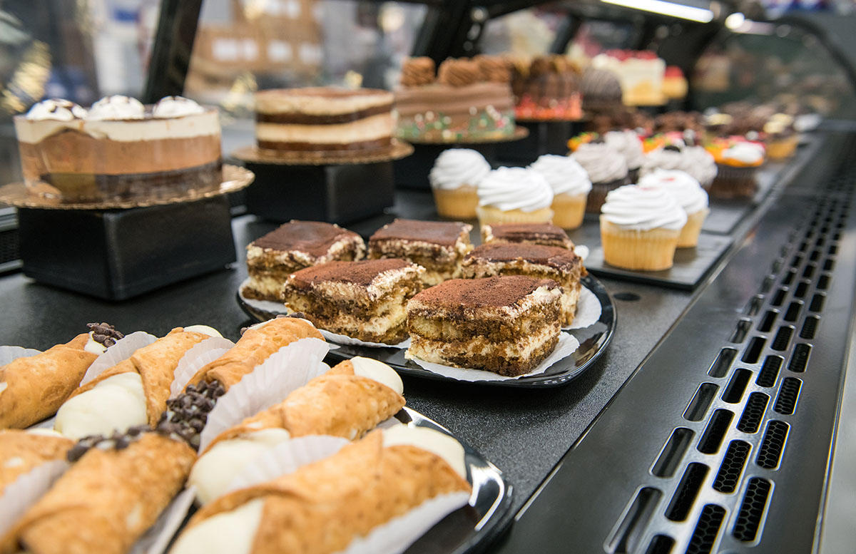 Canolis and other baked goods on display. Stop & Shop-CLOSED Somerville (857)997-2292