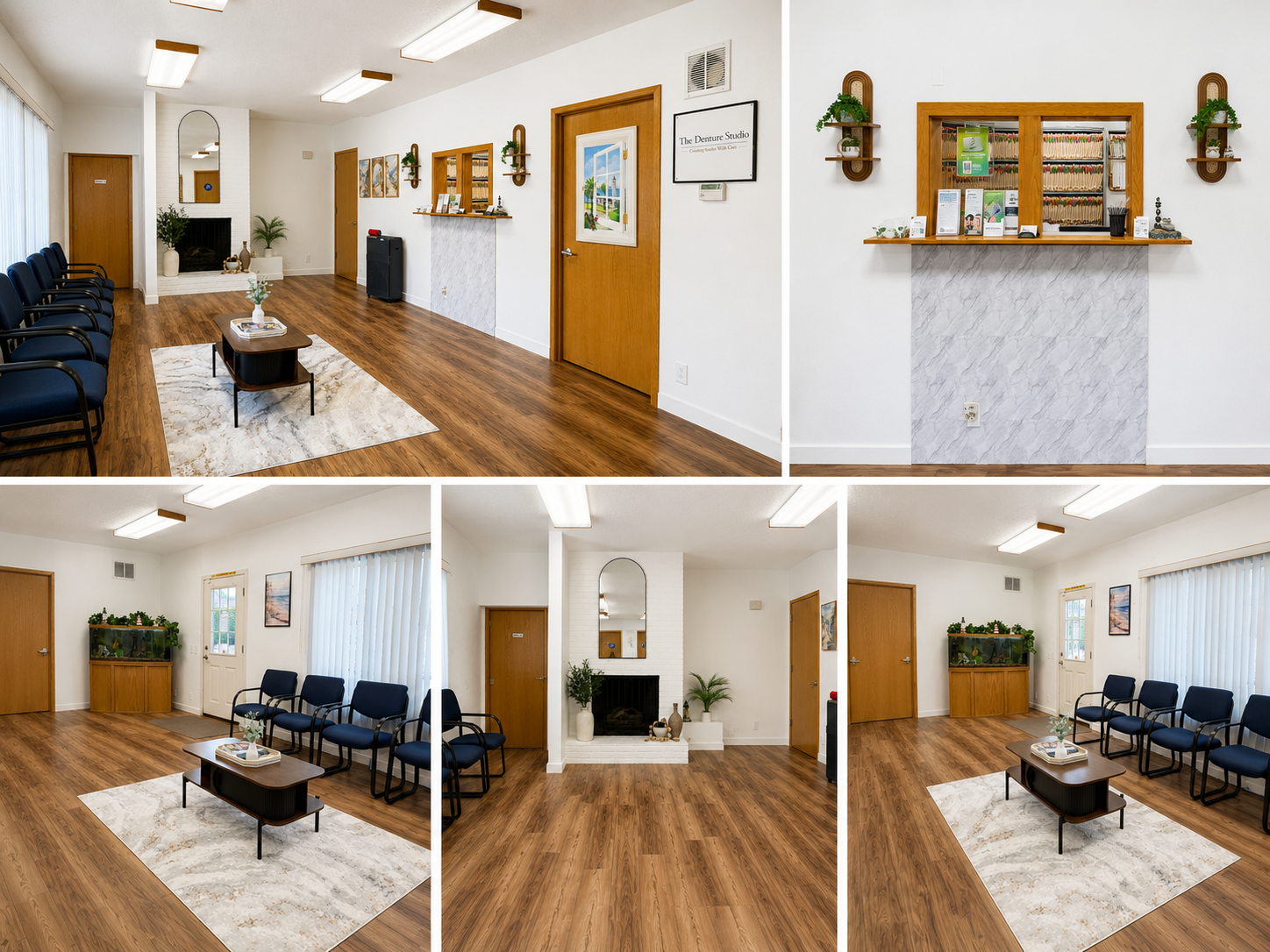 Photo gallery showcasing the welcoming office, reception area, consultation spaces, and patient envi 