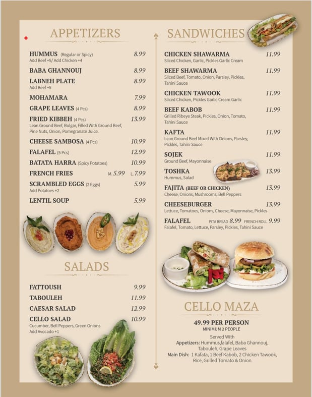 Images Cello Mediterranean grill & lounge