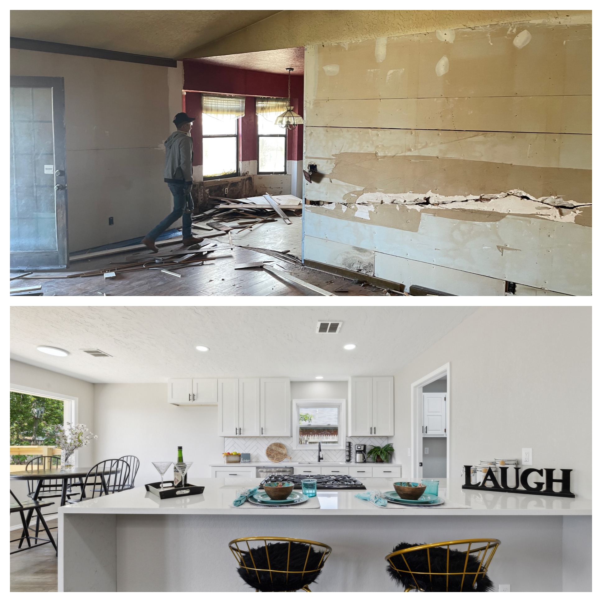 Here's a real Top Dollar Home Offer transformation at 1408 W Orlando Pl in Broken Arrow. When we too 