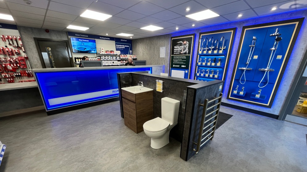 Inside Plumb Centre in Swansea