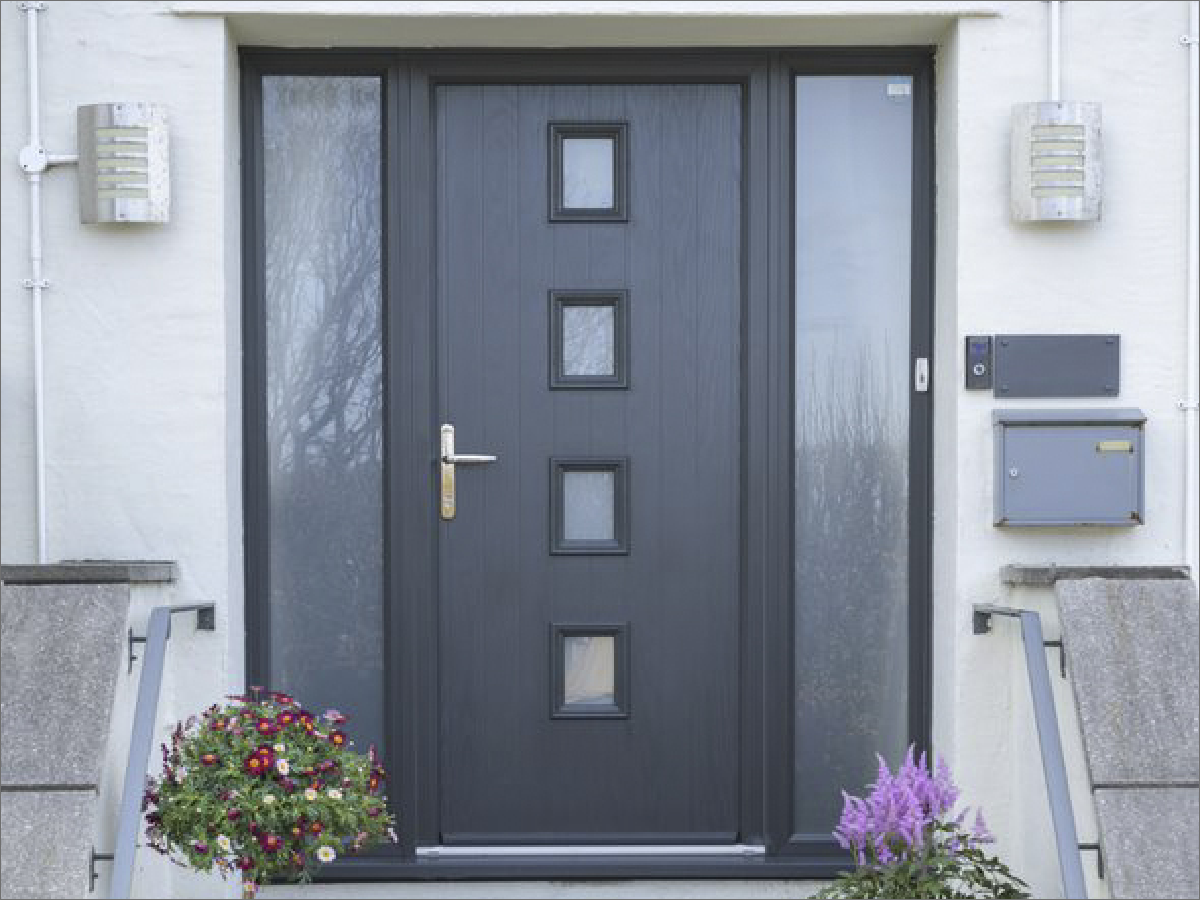 An Anglian door shown from the exterior.