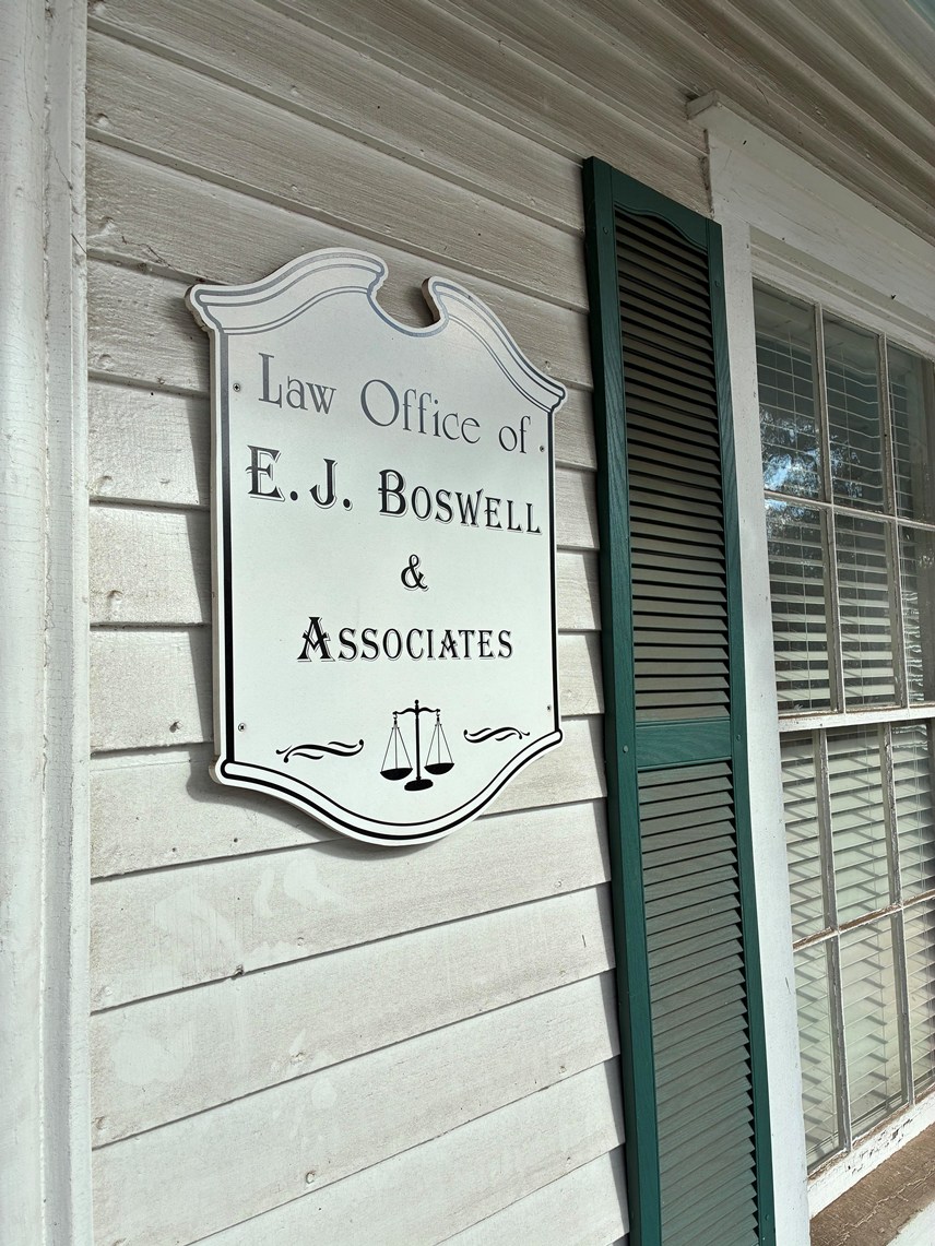 E.J. Boswell Law Office - front sign