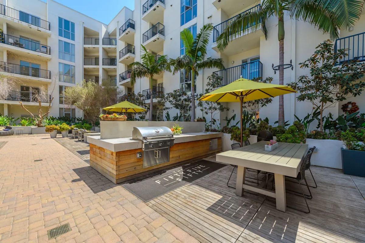 Outdoor space with grilling station