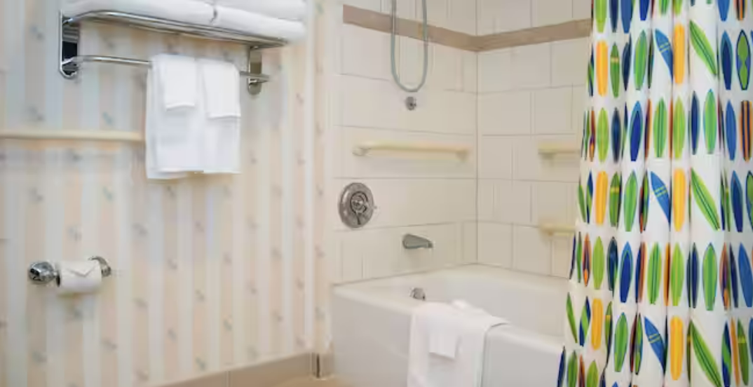 Disney's Paradise Pier Hotel Standard Accessible Bathroom with Handrails