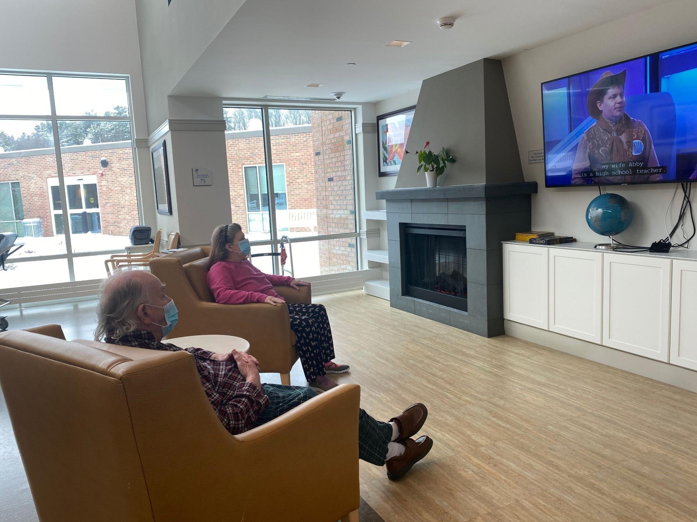 Shaker Place Rehabilitation and Nursing Center Residents in the common area