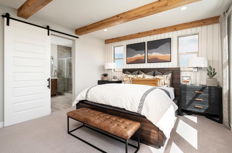 Serene primary bedroom suites with spa-like bathrooms and large walk-in closets