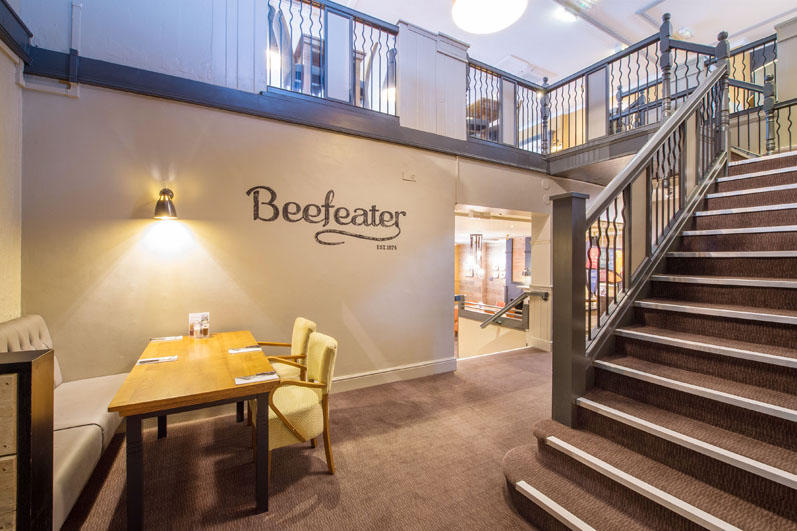 Beefeater restaurant interior Premier Inn Cardiff West hotel Cardiff 03337 773985