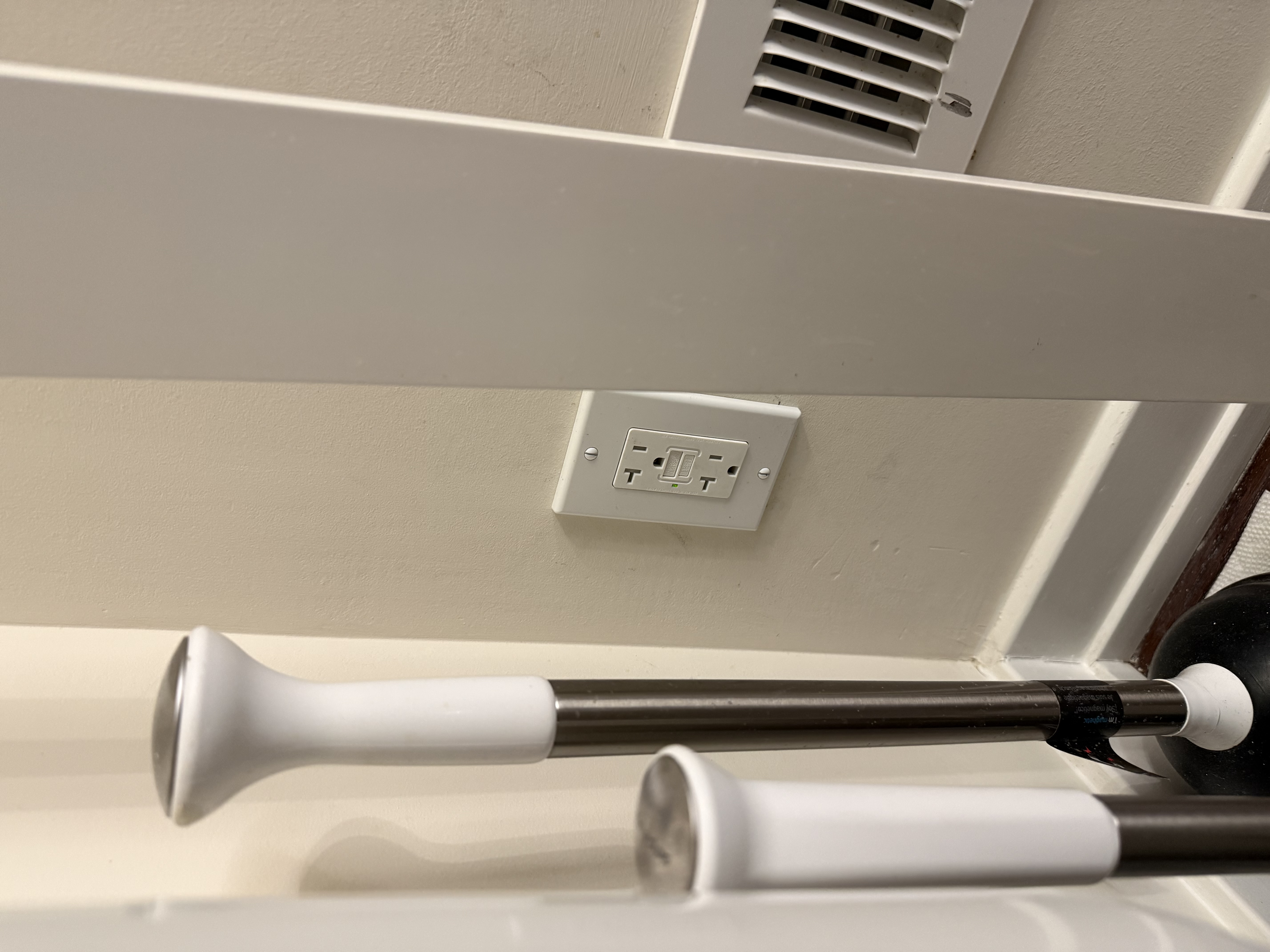 Thomas Edison Electric installed a new 20-amp GFCI outlet in a Southampton, PA home. Ground-fault protection is required by code in kitchens, bathrooms, and laundry areas to protect against electrical shock.
