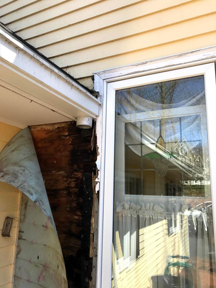 For this project in North Andover, MA, our handyman installed a new Tyvek, flashed correctly and newly sided, now it's ready for paint!