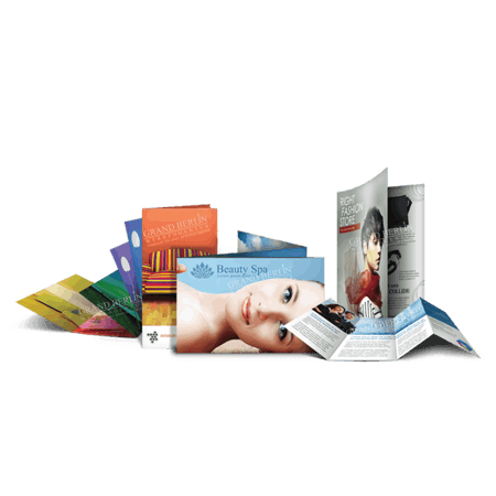 Grand Berlin Werbeagentur & Copyshop – Am Kottbusser Tor Vielfältige Broschüren und Flyer für Marketing, Kosmetik, Mode und Dienstleistungspräsentationen.