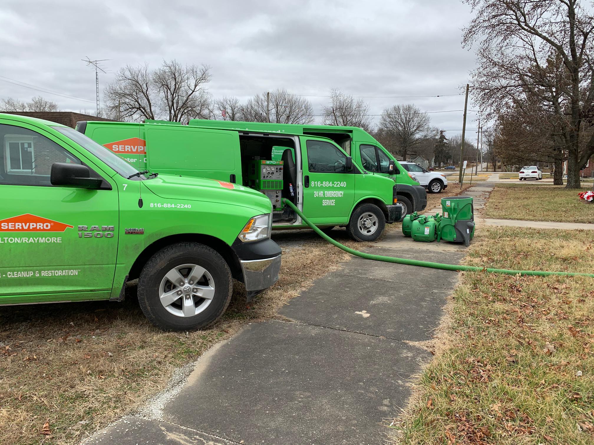 SERVPRO of Harrisonville/Belton/Raymore is available 24/7 for emergency services.