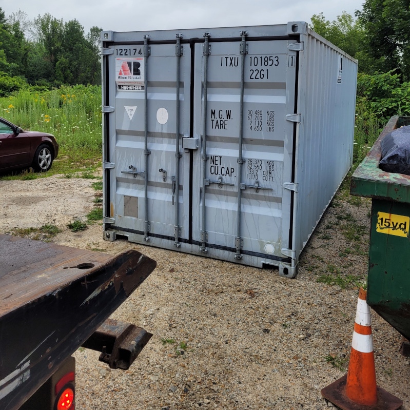 20 ft storage container rental delivered to York, Me  York Hospital which it states below for a cont 