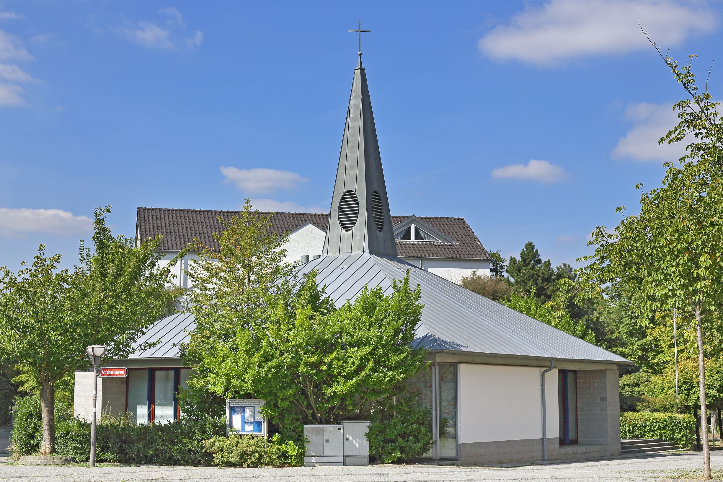 Blick auf die Evangelische Kirchengemeinde Mainz-Hechtsheim