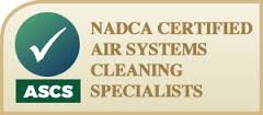 Certified NADCA duct cleaning specialists.