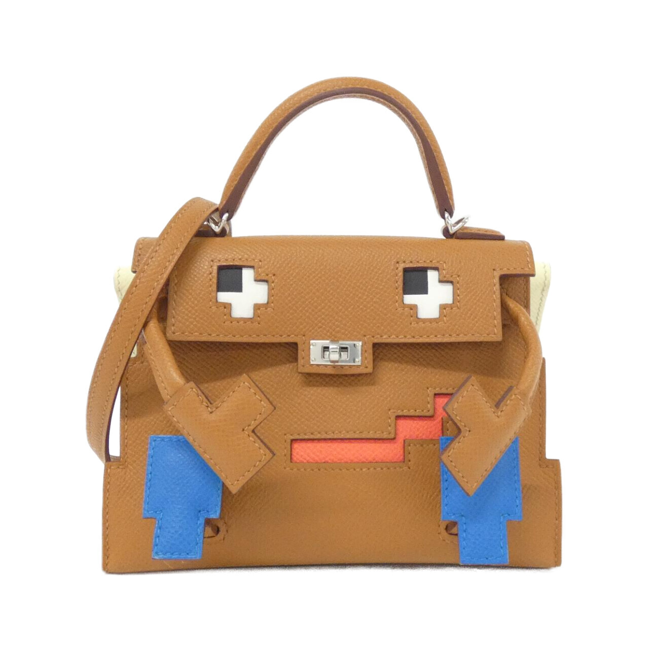 エルメス ケリー ドール ピクト 083730CK エプソン GOLD+JAUNE MILTON+BLUE ZANZIBAR+ROSE シルバー金具