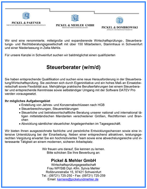 Fotos - Pickel & Mehler GmbH Wirtschaftsprüfungsgesellschaft - Wirtschaftsprüfer und Steuerberater Schweinfurt - 8