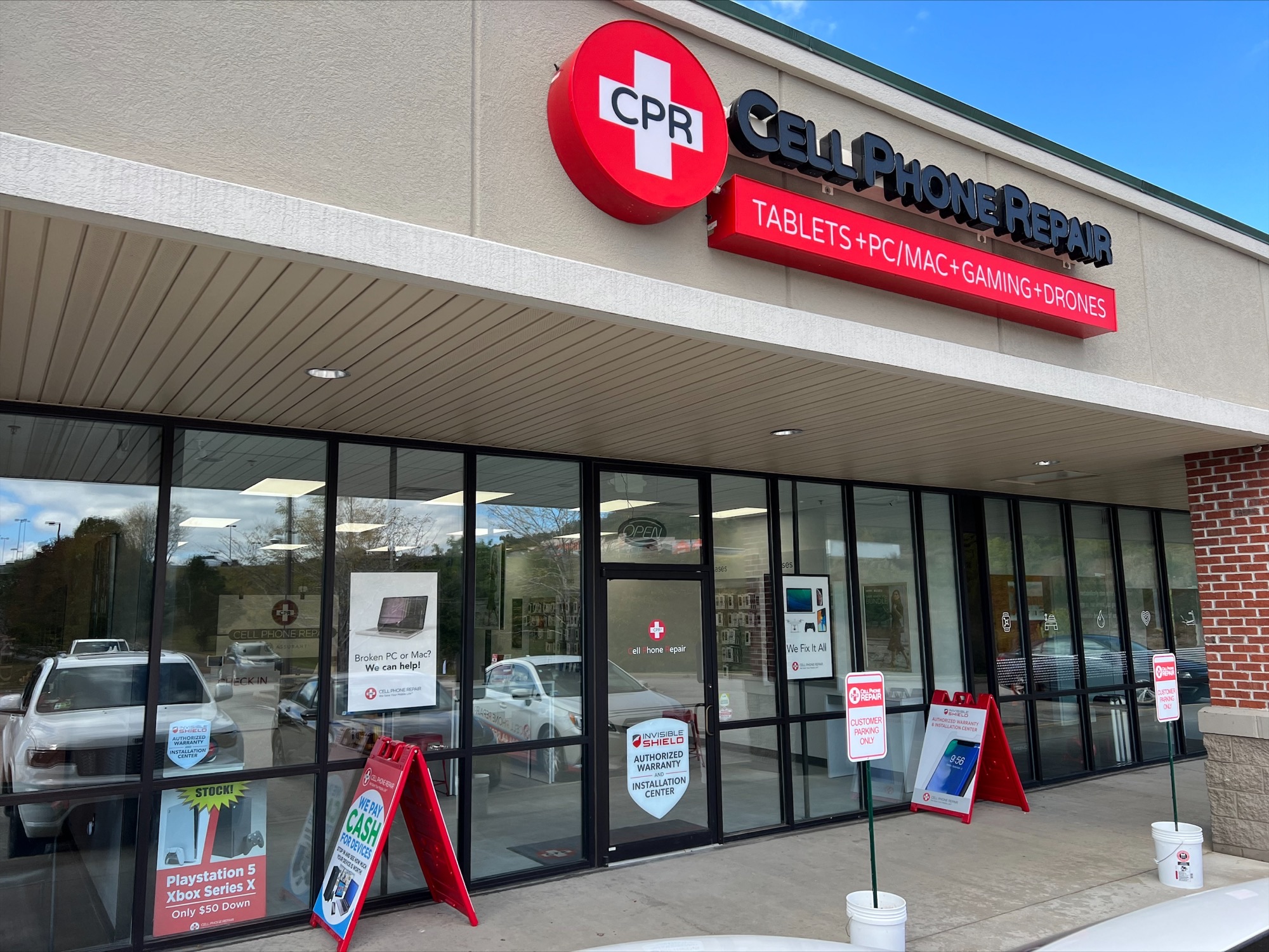 storefront of cpr cell phone repair barboursville wv