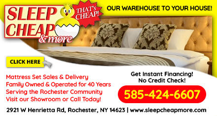 Ad powered by: YPC Media Sleep Cheap & More Rochester (585)424-6607