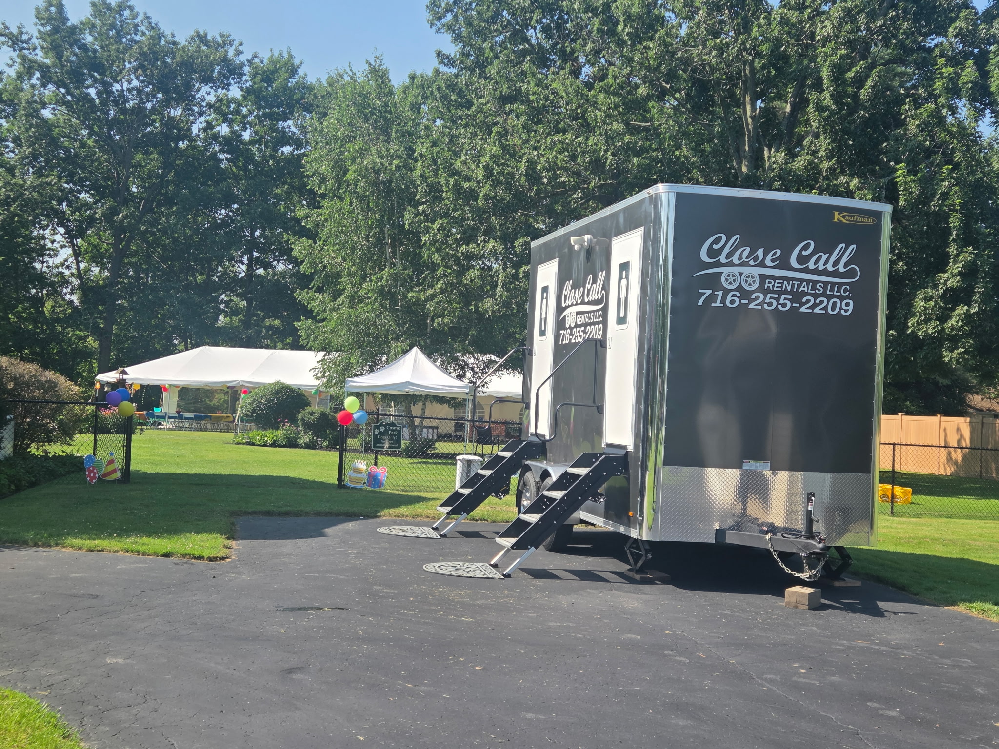 Give your guests the VIP treatment. Our luxury bathroom trailers feature modern finishes, spacious interiors, and all the comforts of home.