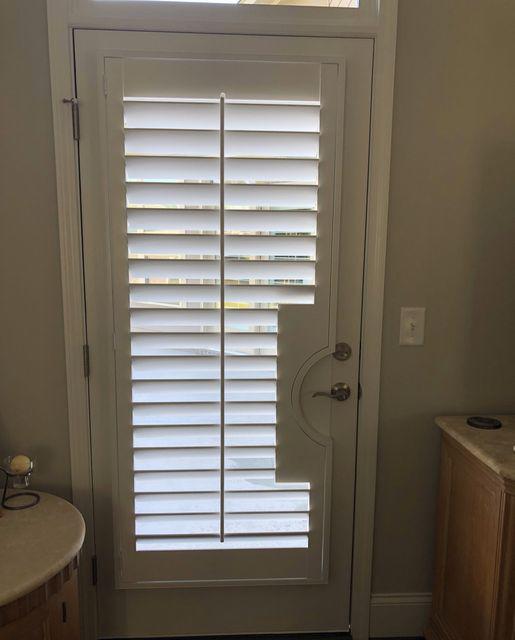 Expert craftsmanship comes standard with a Budget Blinds installation. These Shutters with a handle cutout we installed in Kennesaw, GA are both stylish and practical. #BudgetBlindsKennesawAcworthDallas #Shutters #CustomFitShutters #KennesawGA #FreeConsultation #WindowWednesday