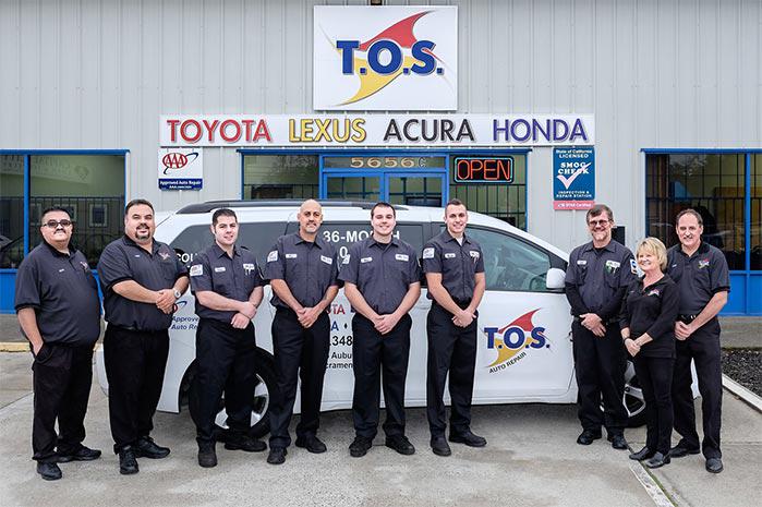 Do you wonder if there’s an auto repair shop in the Sacramento & Citrus Heights area that’s perfect for you? You can stop wondering because the highly trained auto mechanics at TOS Auto Repair want to be your go-to auto repair shop in Sacramento & Citrus Heights. We invite you to experience TOS Auto Repair for yourself.
 
Mark Watson, the owner of TOS Auto Repair, has been working on cars since 1976. As a kid, Mark learned how to program and also became a certified NASA solderer. One of Mark’s passions is designing parts for cars, which are then 3D printed. You may be seeing some of Mark’s designs in the future!
 
Everyone at TOS Auto Repair is focused on continuing education. That’s why all our service advisors and auto mechanics are ASE-Certified. Three of them are masters, and the others are taking classes to become master technicians. So you have access to all the cutting-edge knowledge from our auto repair technicians. We specialize in Asian auto repair and service including these makes; Acura, Honda, Infiniti, Hyundai, Kia, Lexus, Mazda, Nissan, Subaru, Prius and Toyota.
 
For your convenience, we have a courtesy shuttle. If you do want to wait, there’s a super-comfy waiting room that includes free WiFi, couches, chairs, TV, many snacks, and a Keurig coffee maker. Don’t tell anyone, but we also have a massage chair! We have Toyota and Honda factory scan tools, which take the guesswork out of diagnosing auto repairs. We only use high-quality parts and that’s why we can offer a three year 36,000 mile warranty.
 
We have many five-star reviews online, and we appreciate each and every one of them. Here’s what one happy person in the Sacramento & Citrus Heights area had to say about TOS Auto Repair:
 
“I'm happy that I have a friend refer me to this shop. I have lexus IS250 something noisy when it runs. I brought to other shop but they never fixed those problem. But this TOS shop is amazing, awesome perfect service. 100% customer satisfaction. Very friendly people and approachable. Thank you guys for the good service and affordable price.” -- Marlon B.
 
We’d love to see you, work on your vehicle, and learn more about you. Schedule an appointment today. TOS Auto Repair is located at 5656 Auburn Blvd., #13, Sacramento, CA 95841. Our hours are Monday - Friday, 7:30 AM - 5:30 PM.