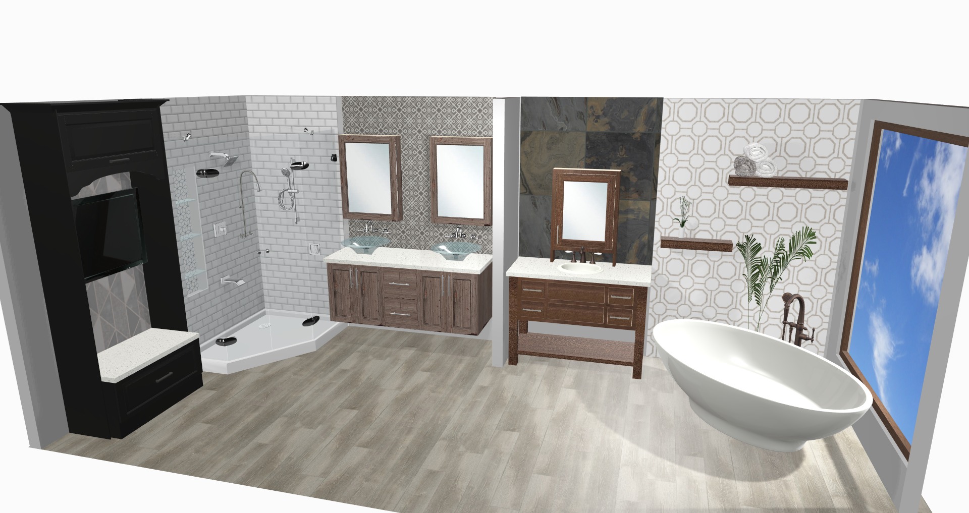 3-D Rendering of What's Coming Soon to DreamMaker Bath & Kitchen of Larimer County Design Center