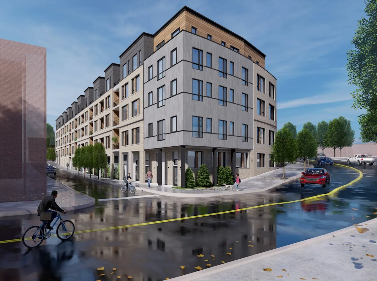Rendering of the apartment building