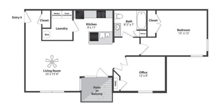 Water's Bend Professional Suite Apartment Floor Plan