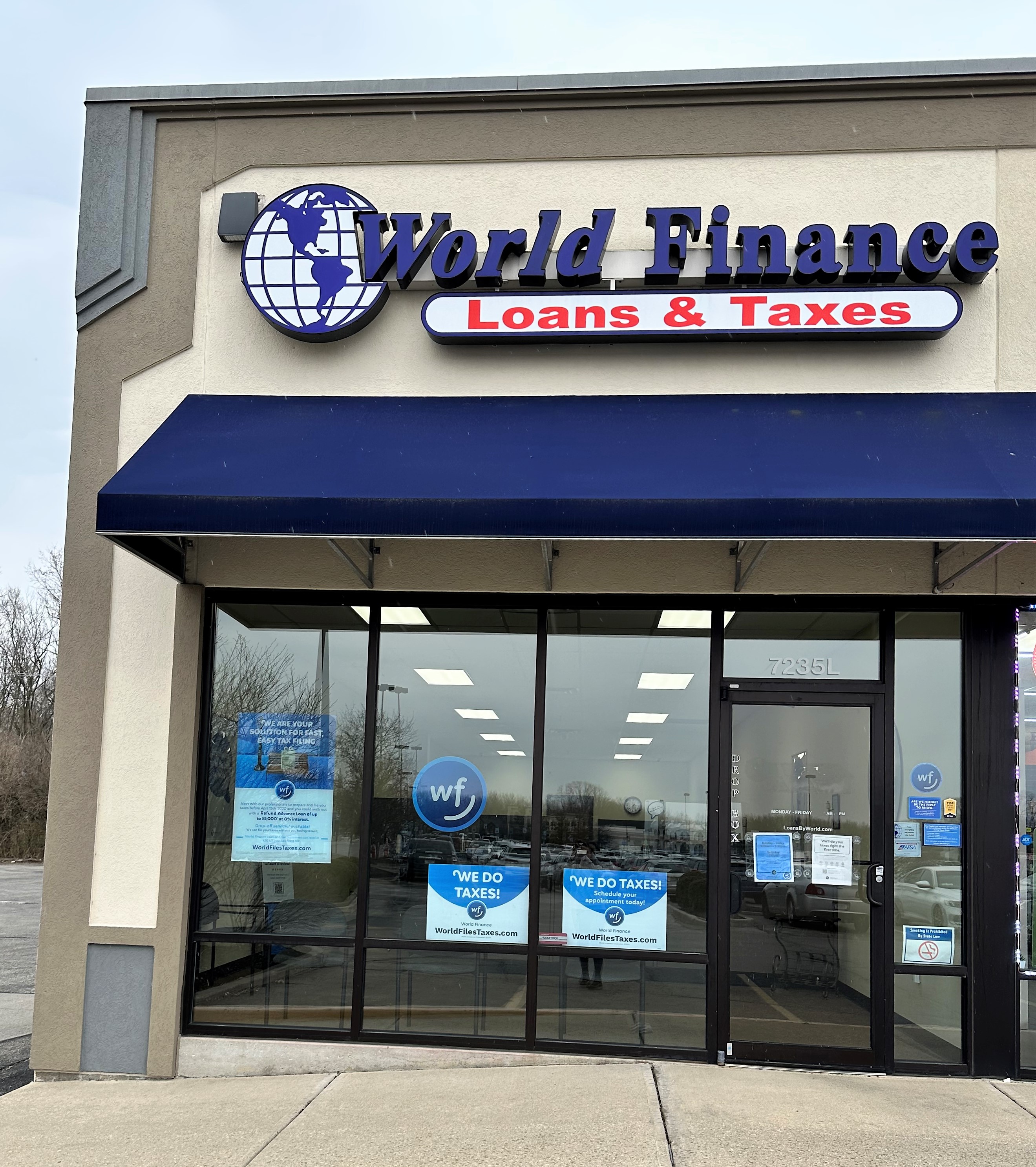 Front of Branch - straight view World Finance Indianapolis (317)257-5703
