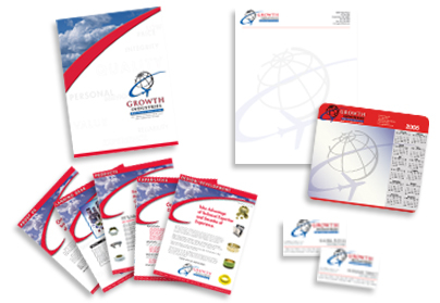 Sales Materials - Our sales materials  focus on logo and corporate identity, brand development, print design, and web design.