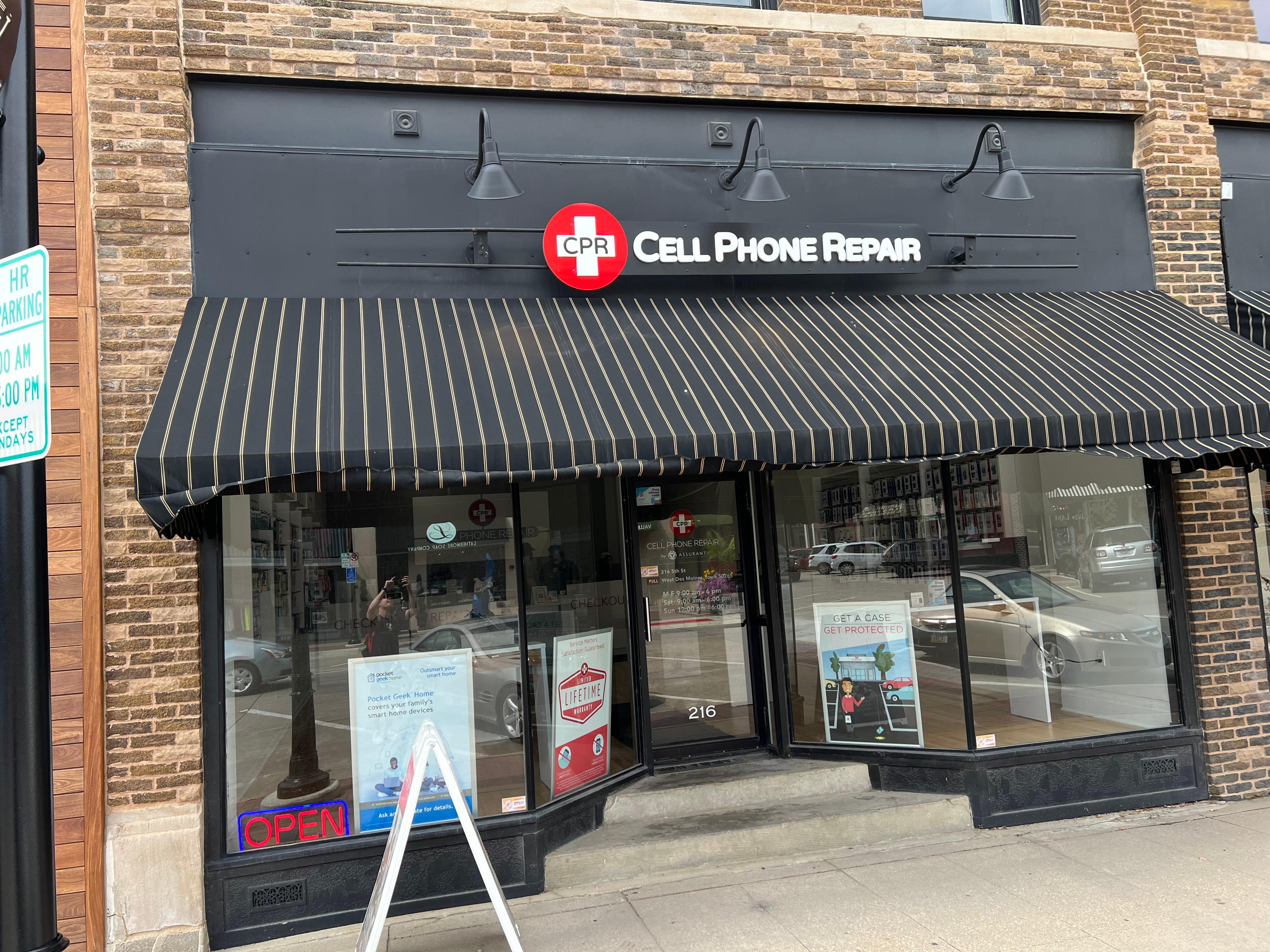 Storefront of CPR Cell Phone Repair West Des Moines IA