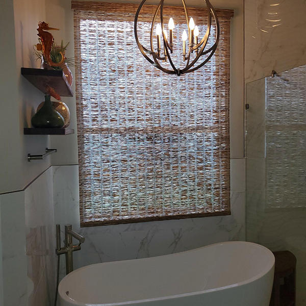 Woven Wood shades are extremely popular right now! They are perfect in every room!