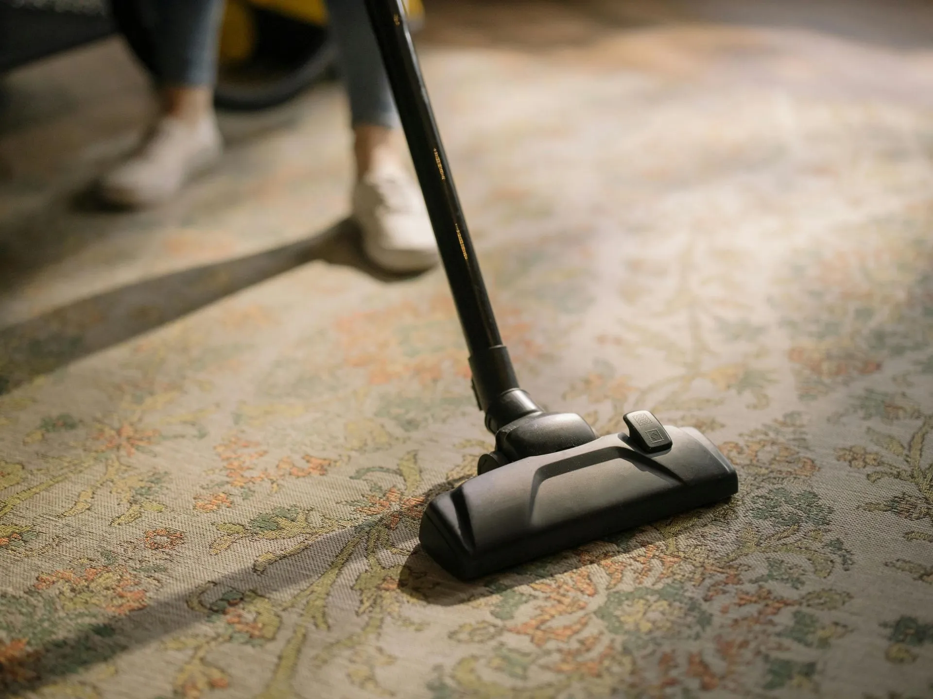 Professional deep cleaning and carpet vacuuming service.