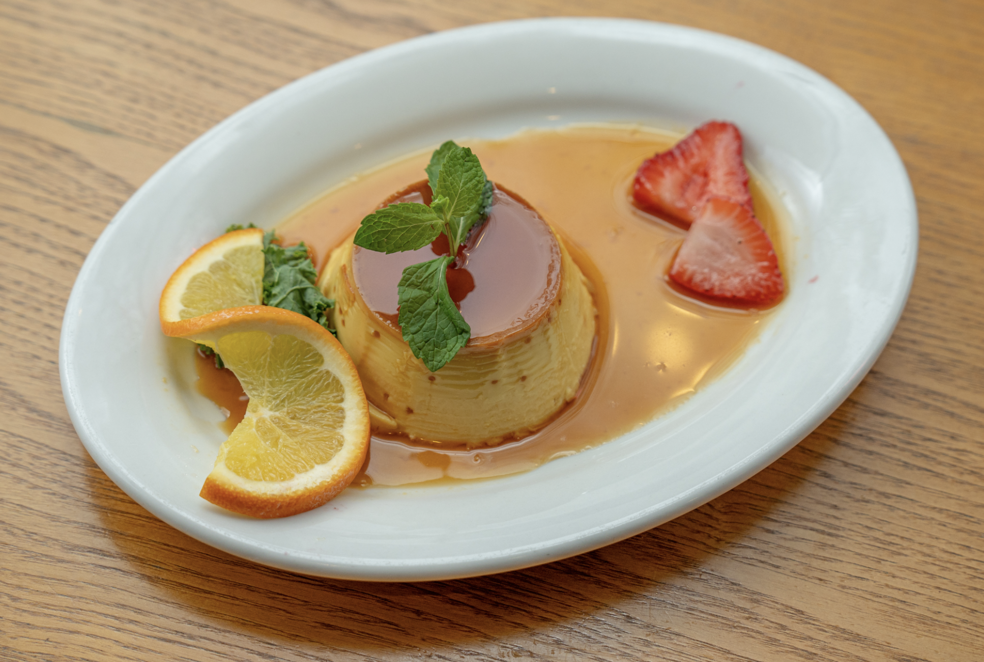 Creamy baked custard with a layer of caramel sauce